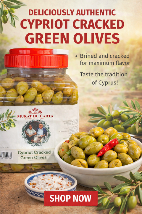 4 x 2kg nett Cyprus cracked green olives
